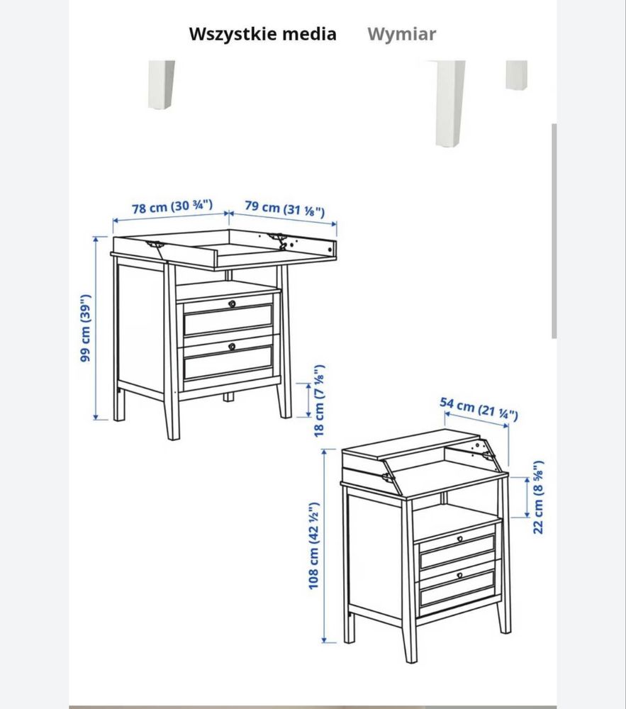 Przewijak ikea Sundvik komoda