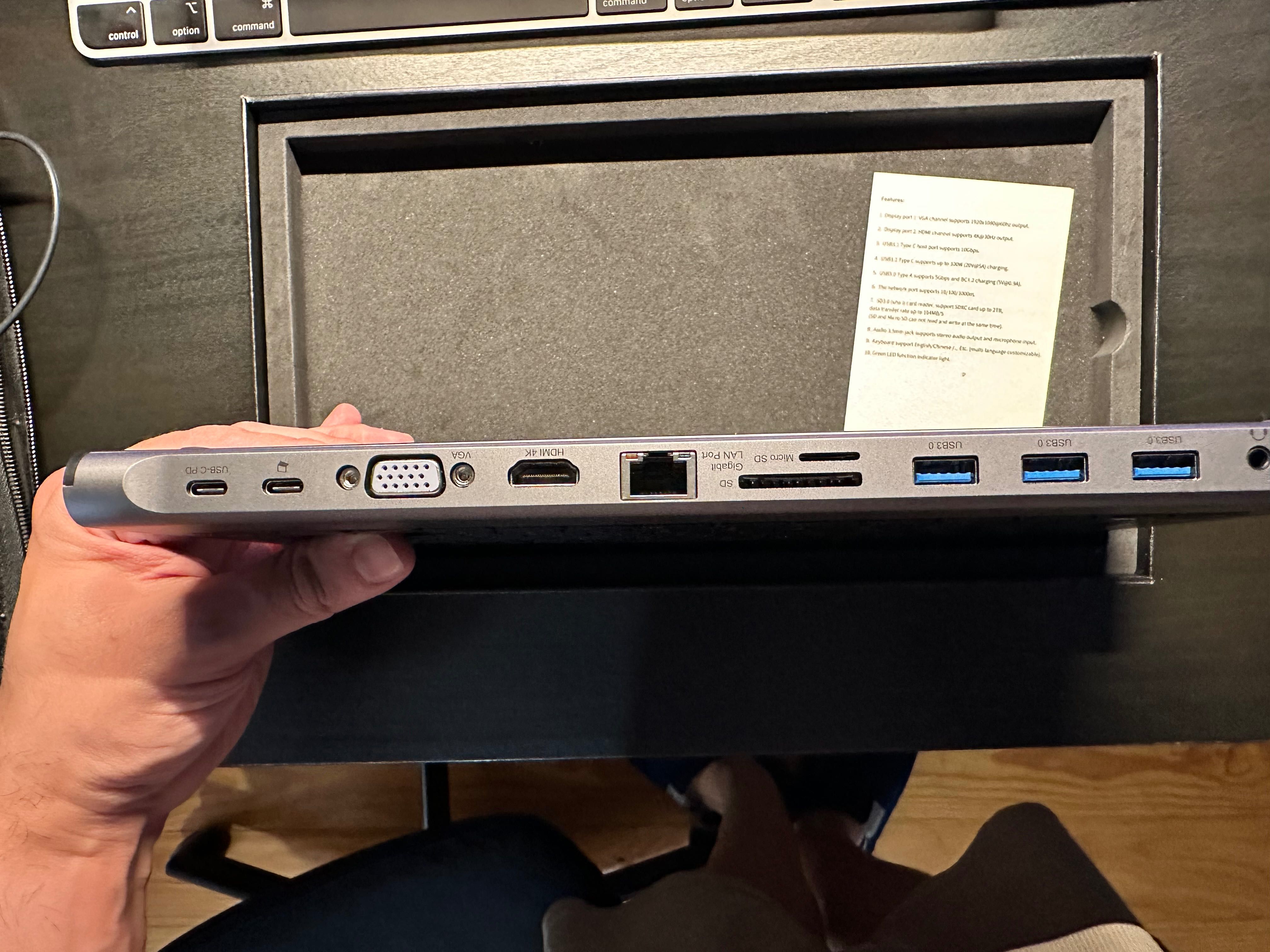 Teclado Docking Hub USB QGeem