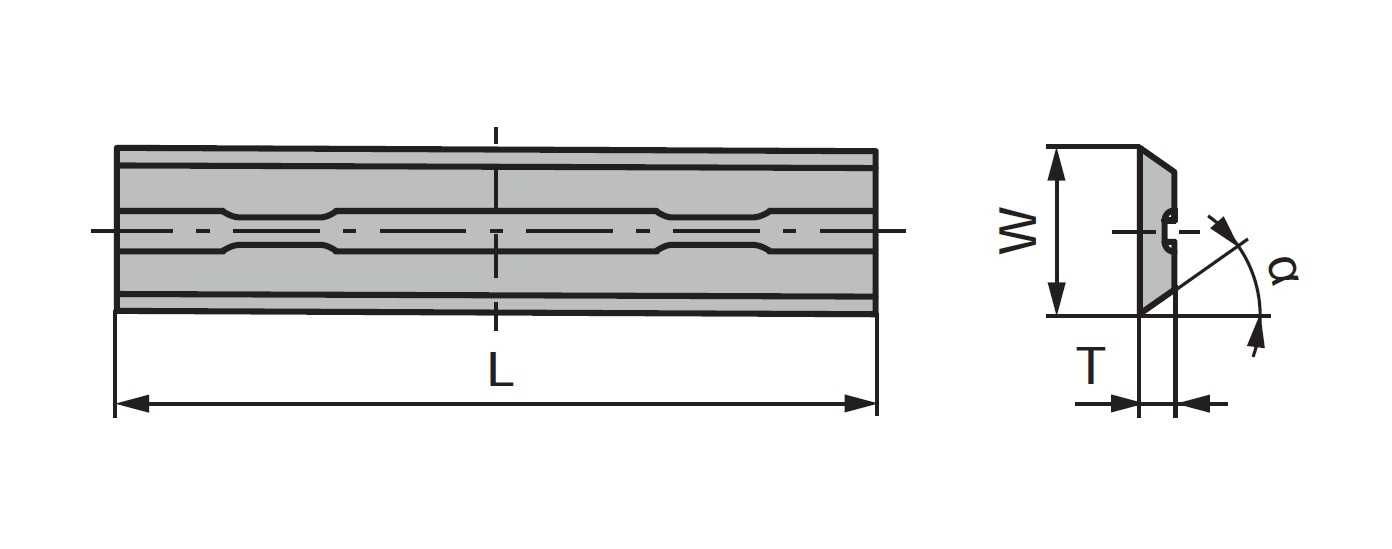 Nóż do struga 82x5,5x1,1 HM (HW, widia) Makita, Metabo,  AEG, Ryobi...