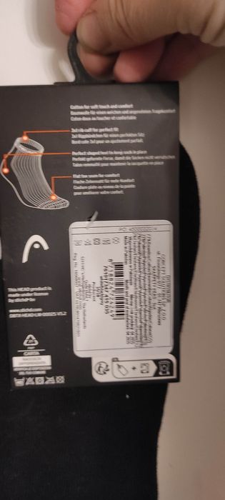 Nowe damskie Skarpety skarpetki head 35-38 3pary biały szary czarny