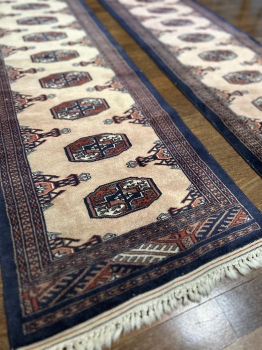 Tapetes bukhara, originais em pura lã feito à mao, lavado, 152x48