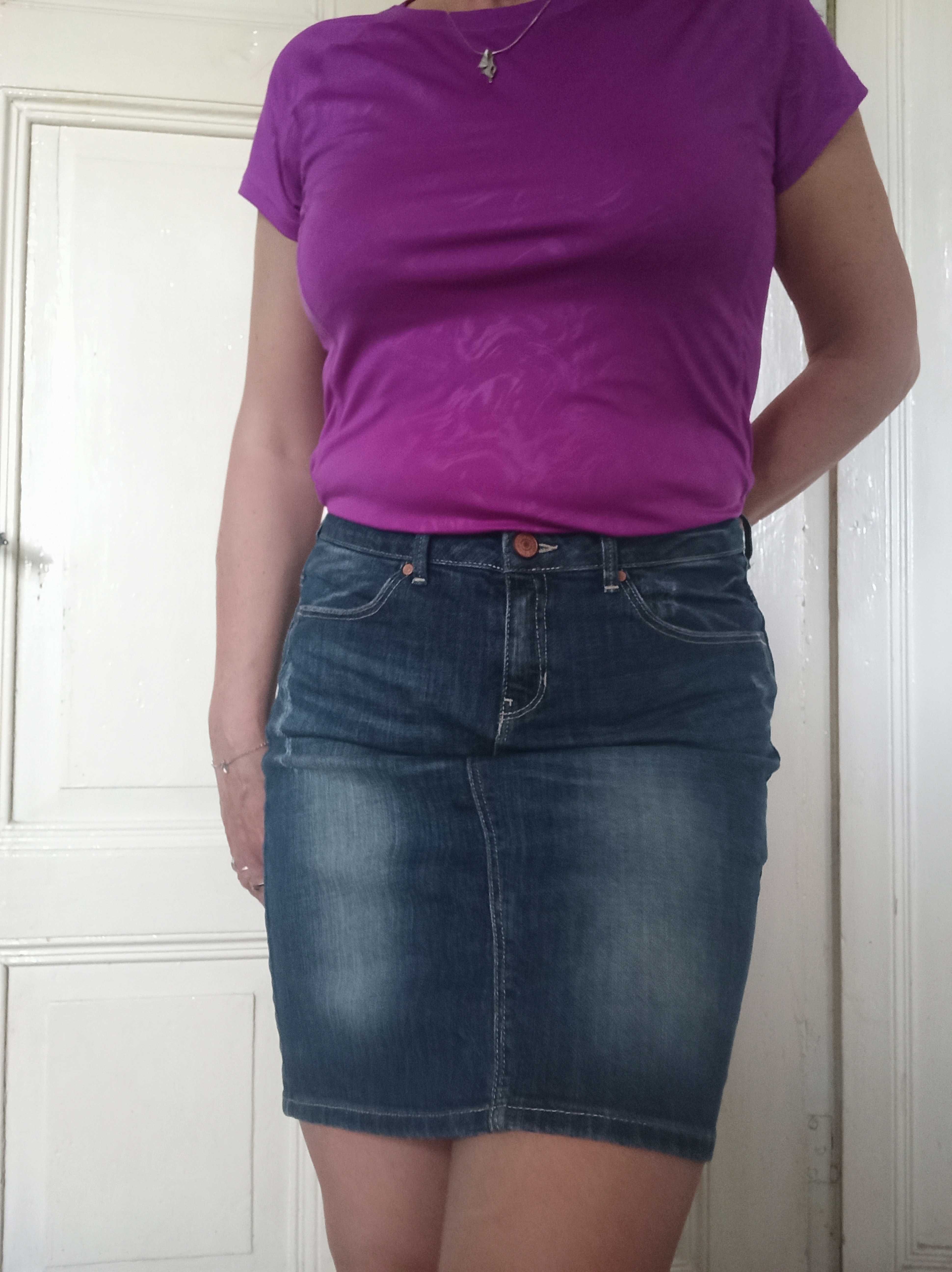 Spódnica dżinsowa mini Ginatricot rozmiar 44