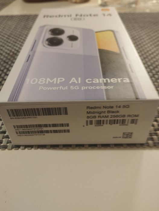 Redmi note 14 8GB Ram 256 GB ROM Kolor Black