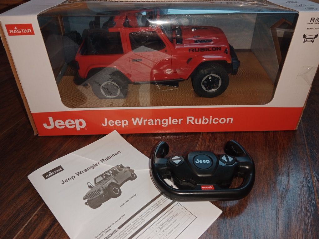 Jeep Wrangler rubicon 30 cm czerwony zdanie srerowany
