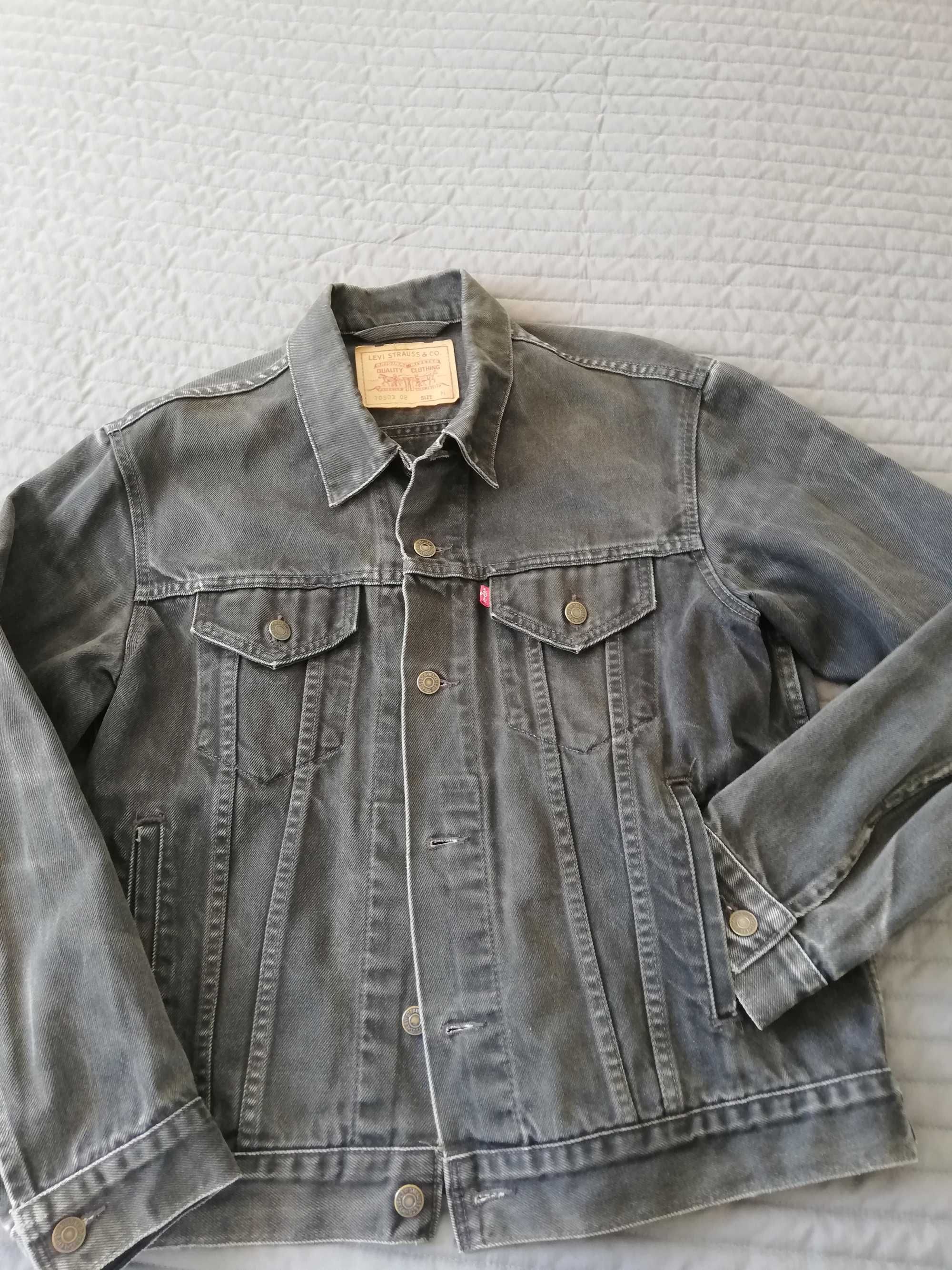 Casaca de ganga vintage da LEVI'S (cor preto).