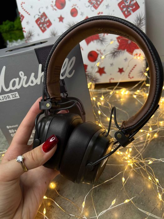 Навушники накладні бездротові Marshall Major IV Маршал Коричневі Brown