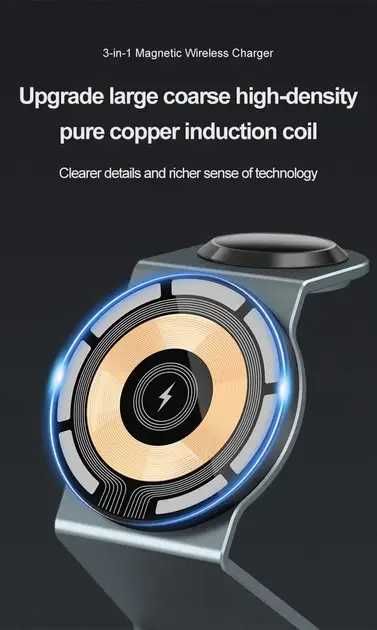 Бездротова зарядна станція 3-в-1 MagSafe | iPhone, Apple Watch, AirPod