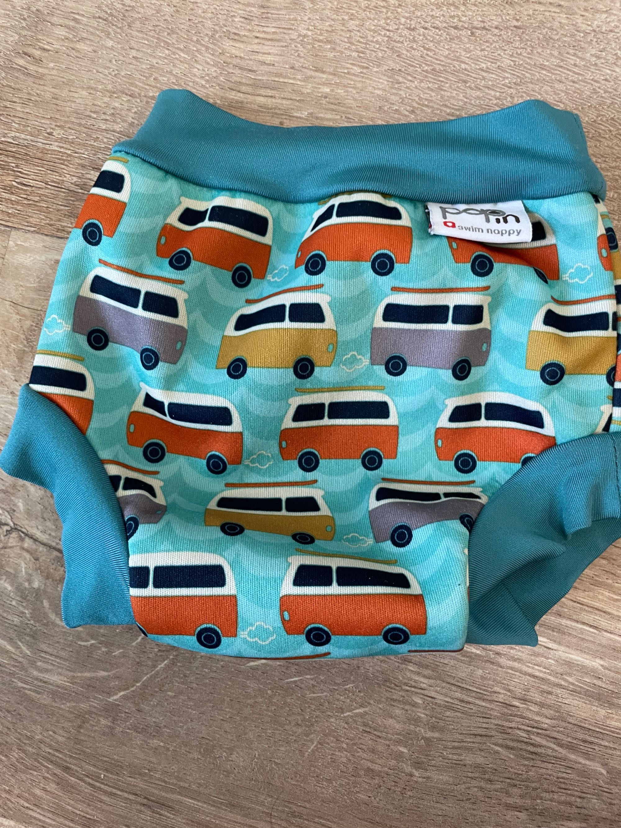 Pieluszka do pływania Pop in Rozmiar M swim nappy Green Campervan