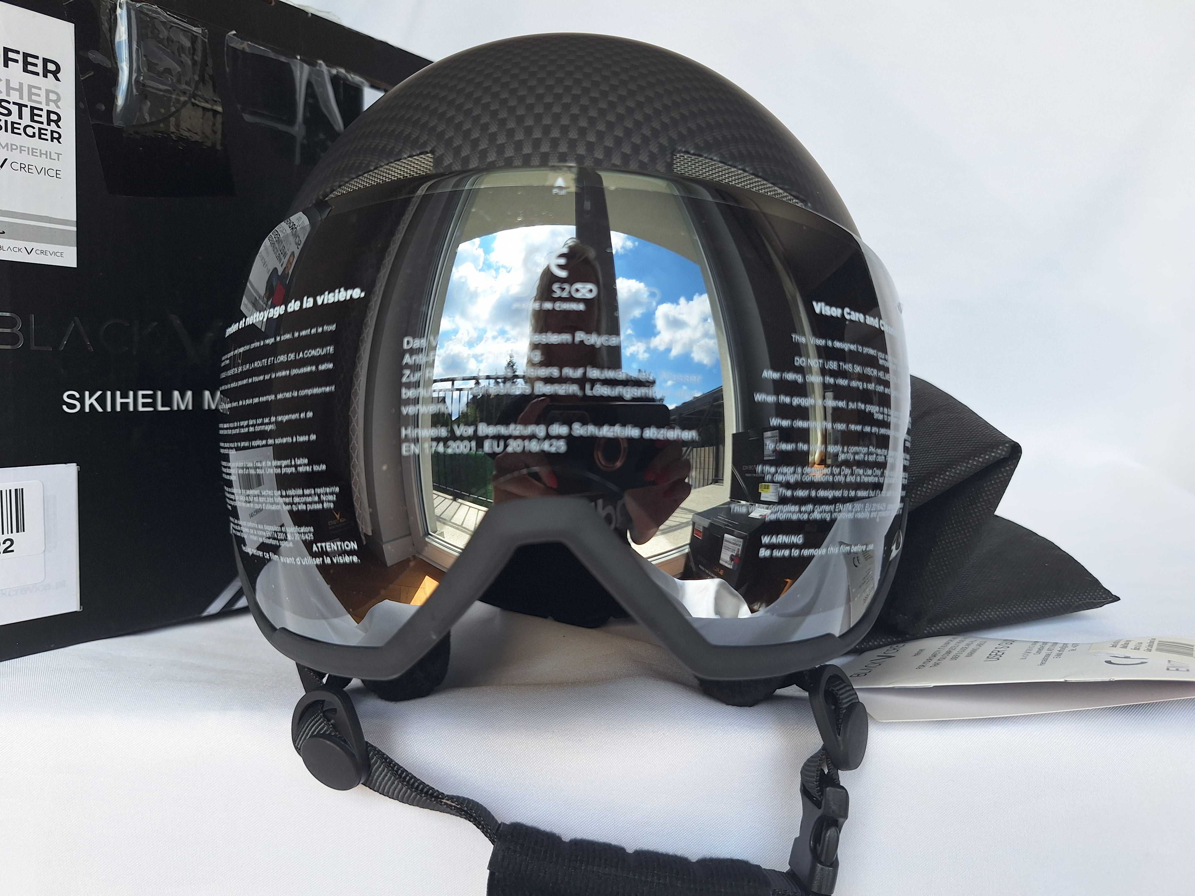 Kask narciarski Black Crevice Arlberg Carbon Black S 51-54cm