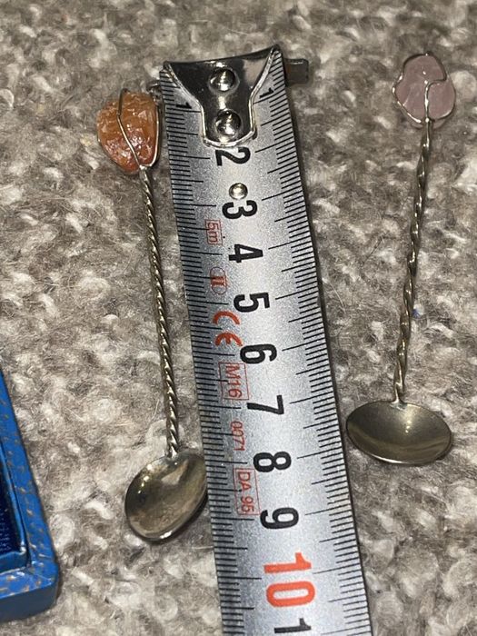 Набор коктейльных и кофейных ложечек.натуральные камни.