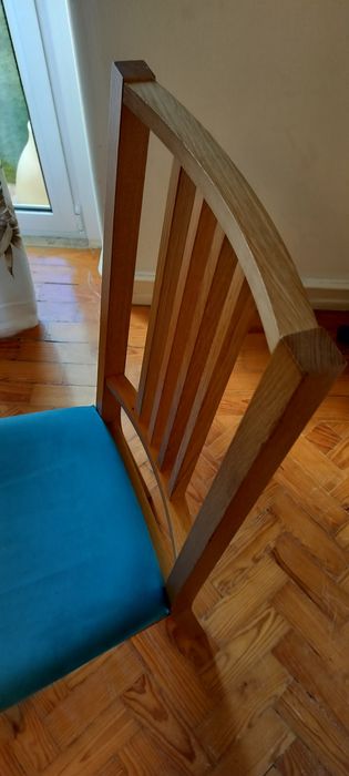 3 cadeiras IKEA tampo azul/branco  - modelo tipo NÄSINGE