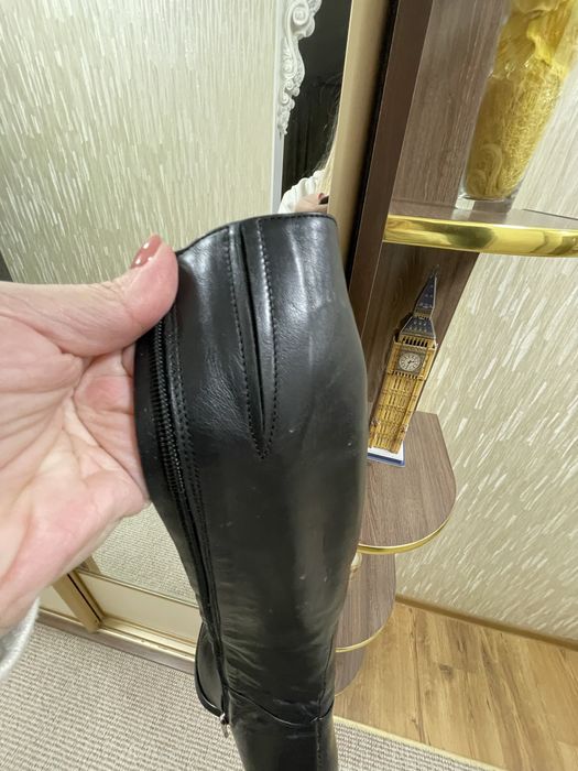 чоботи сапожки сапоги шкіряні зимові 39р