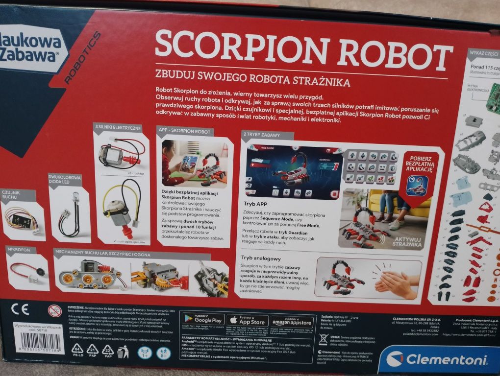 Robot skorpion robotyka clementoni