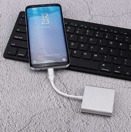 Przejściówka Adapter TYP C 3w1 HUB USB-C HDMI 4K