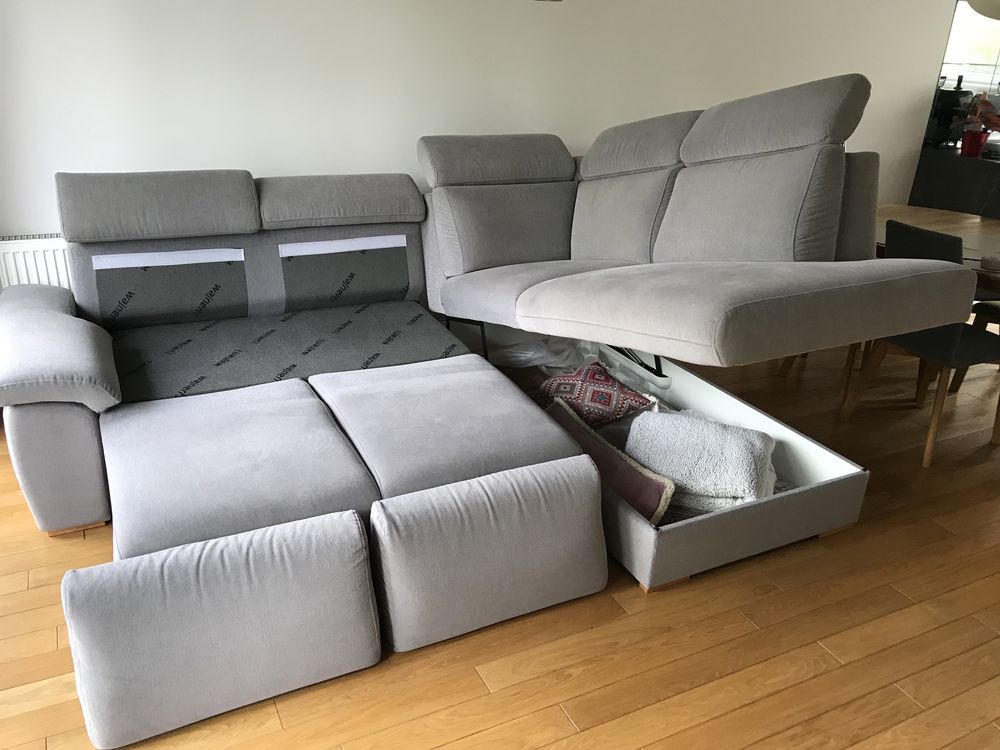 Kanapa narożnik wypoczynek salon rogówka Wajnert 260 x 200 f. spania