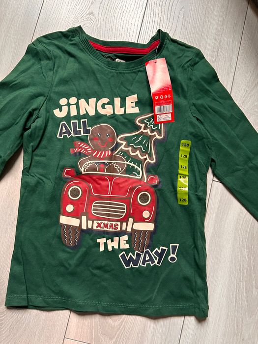 Koszulka świąteczna 128 nowa