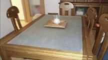Mesa de Sala Extensível com cadeiras