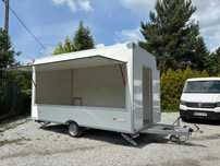 Niewiadów PH4200 4,2m X 2,1m X 2,3m Przyczepa gastronomiczna foodtruck  Nowa ! * Dostępna od ręki ! * 4,2 m ! * Klapa sprzedażowa  !