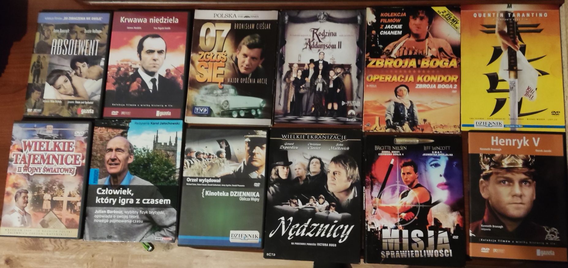 12 płyt z filmami !!! DVD zestaw Absolwent Rodzina Adamsów i inne