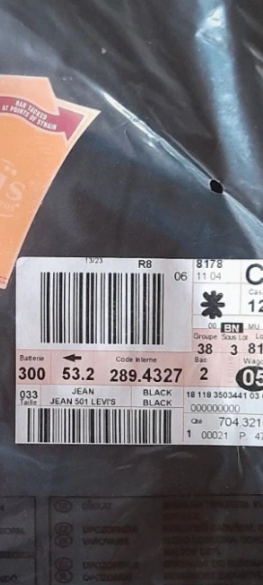 Levi's 501 W33L32 novas com etiqueta