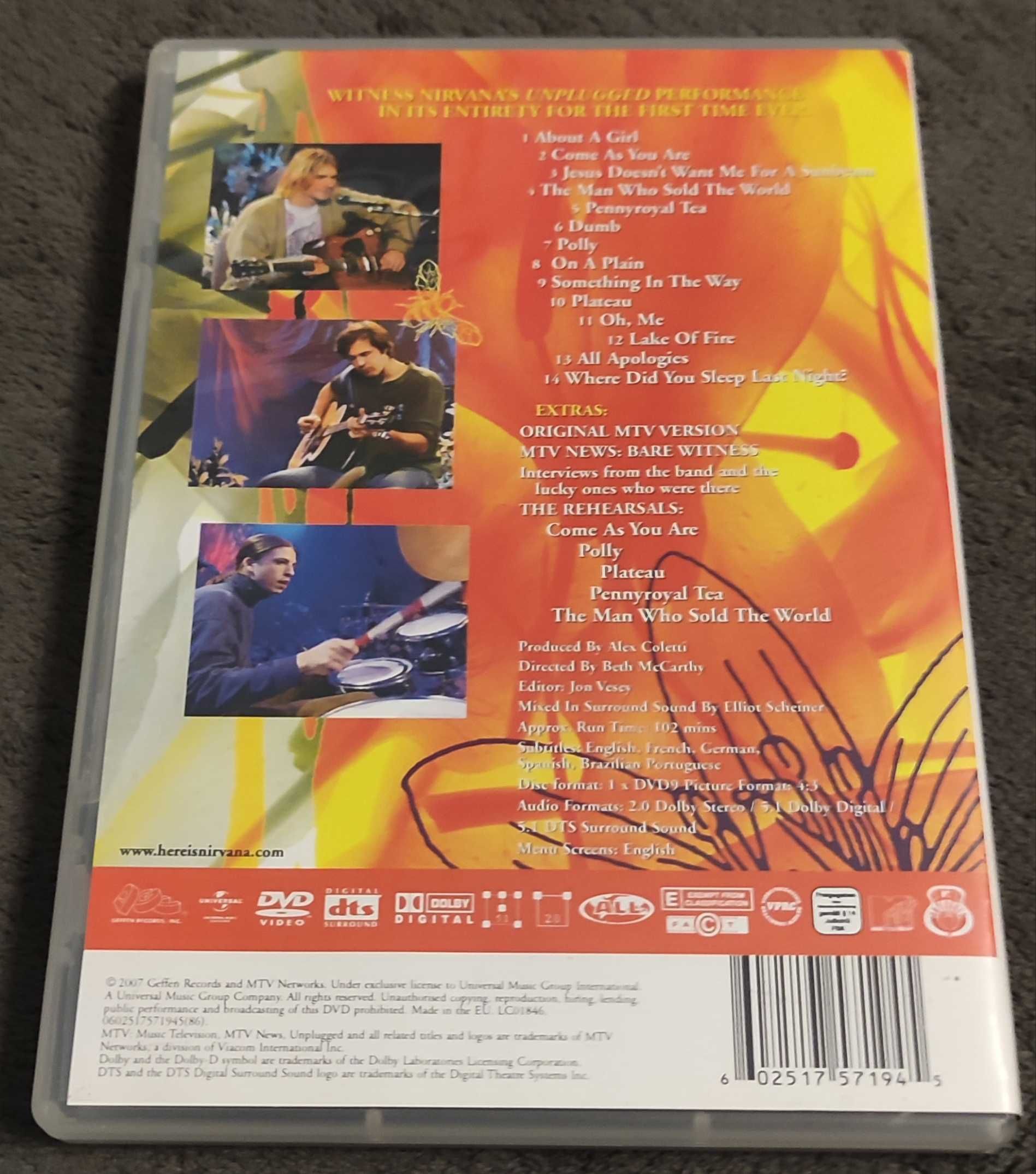 Płyta dvd Nirvana Unplugged in New York wydanie polskie