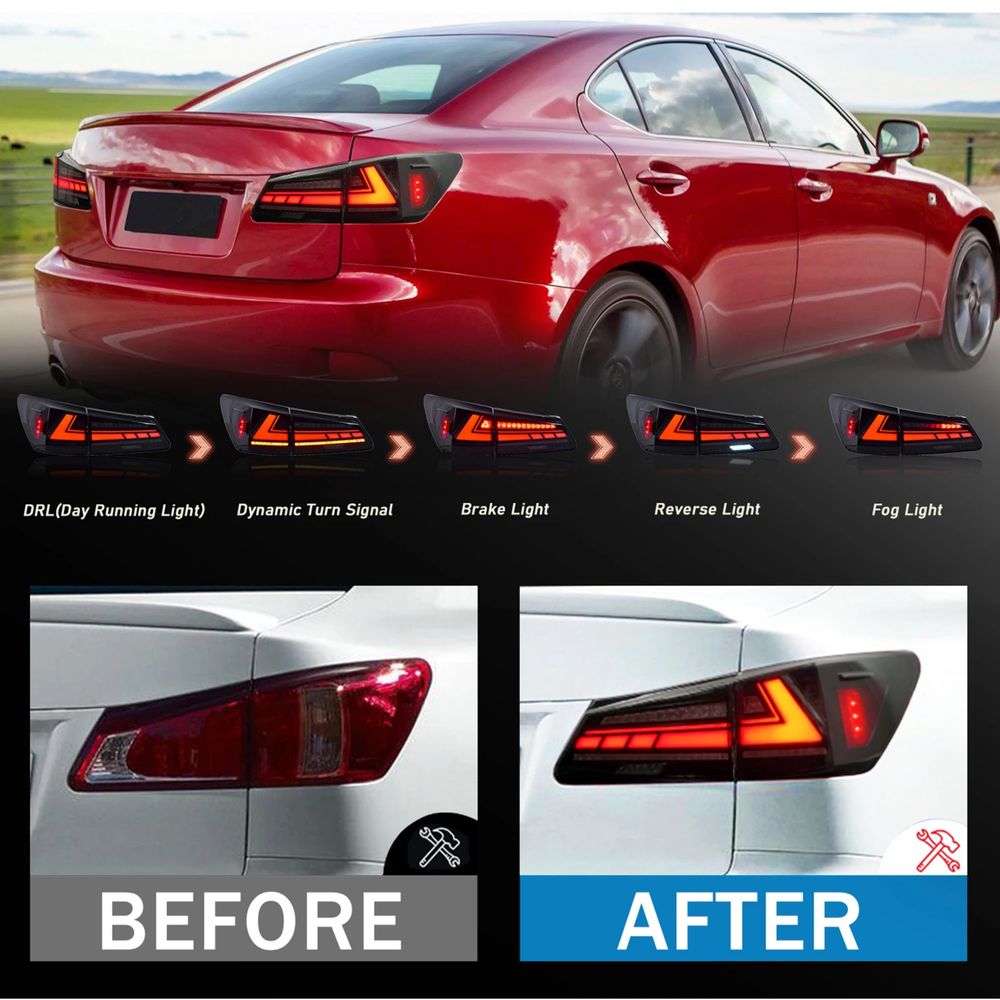 Lampy lexus is mk2 tylne led hcmotionz.