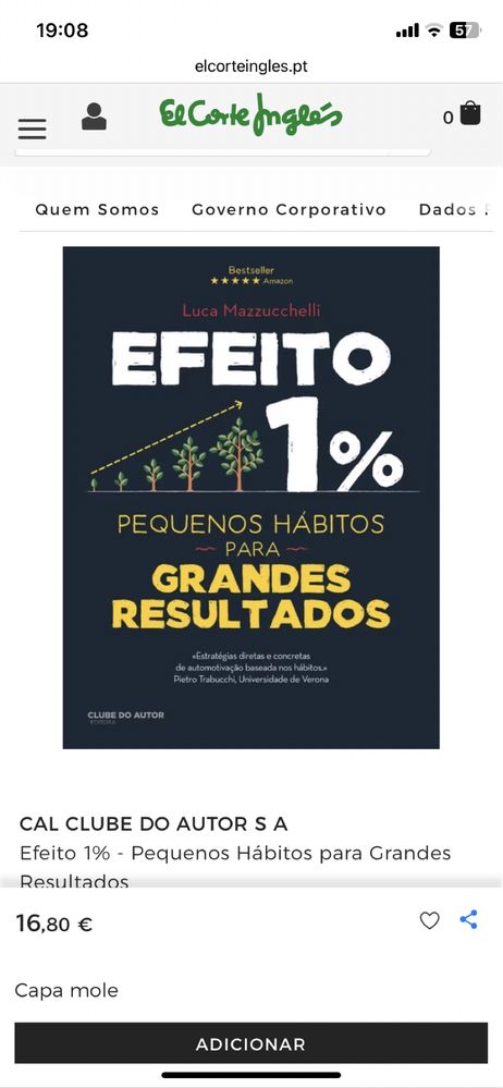 EFEITO 1 por cento livro novo