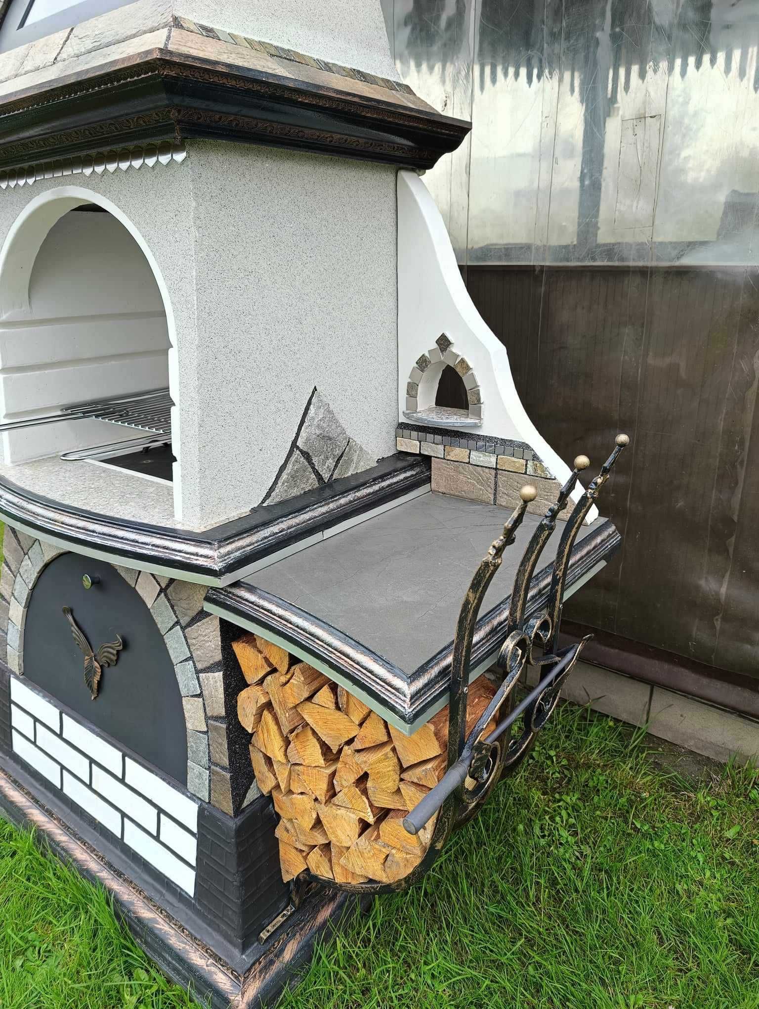 Grill betonowy z wędarnią i mini kuchnią (6 w 1)