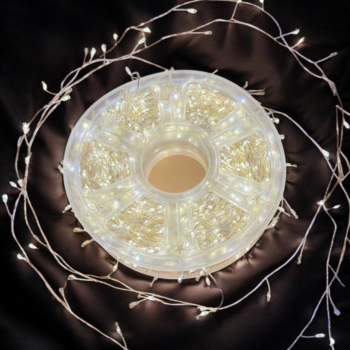 Мишура гирлянда-нить 100 м и 50 м теплый свет