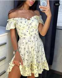 Красивое летнее легкое платье в цветочек Zara софт