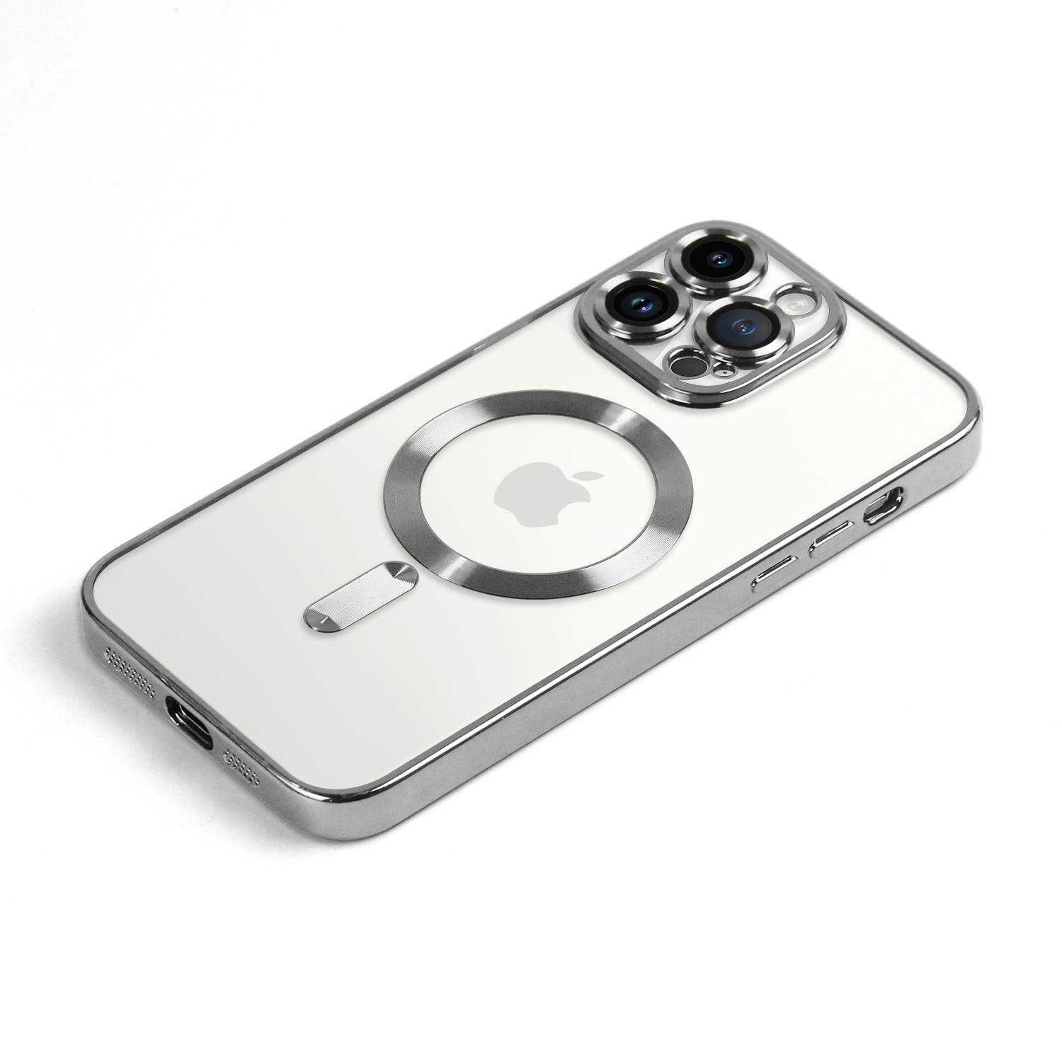 Etui Case do Iphone 13/14/15 Plus Pro Max Magsafe Magnetyczne Srebrny