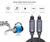 Оптичний аудіо кабель Ugreen Toslink Optical 1,5 м, HiFi, Hi-Res