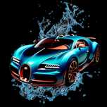 Opłatek na tort Bugatti Auto Samochód Logo Urodziny Tekst 30 40 50