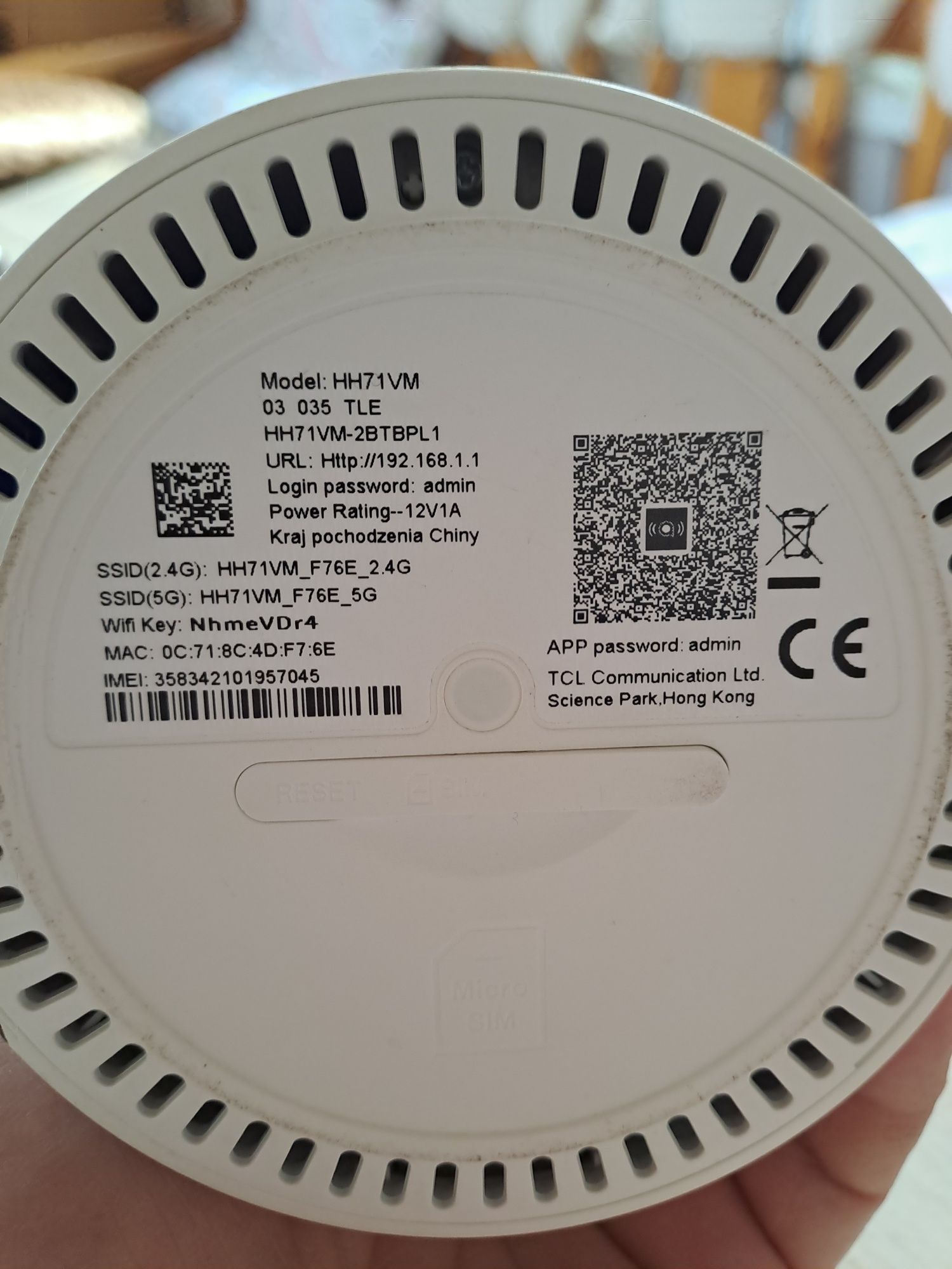 Router Alcatel LinkHub LTE cat7 HH71VM SIM bdb zestaw