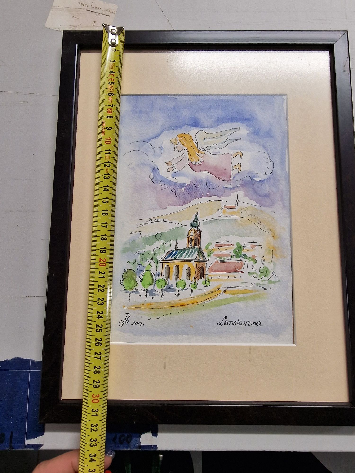 Obraz Lanckorona w ramie na zamówienie 31,5 x 24,5 cm