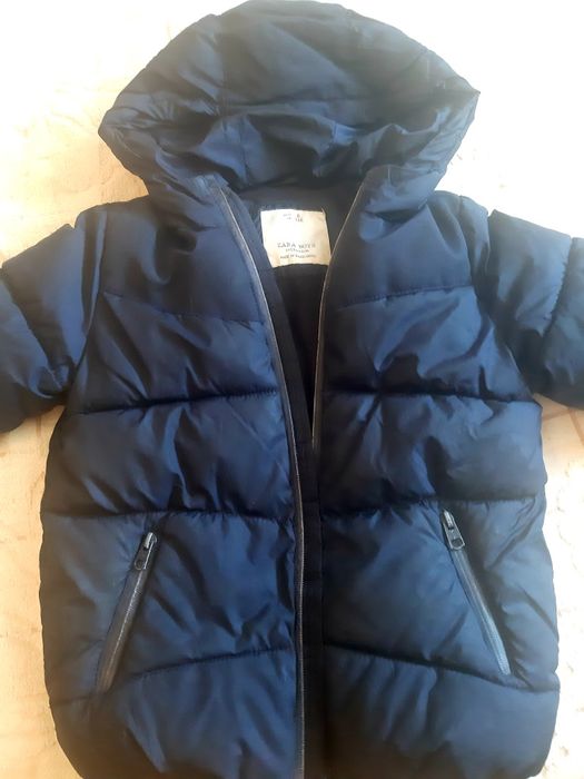 Тёплая куртка Zara с капюшоном на мальчика 6 лет