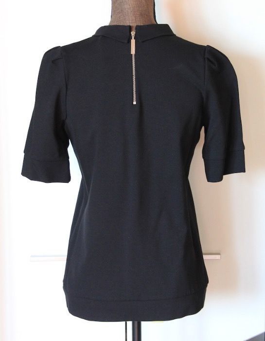 Czarna koszula SIMPLE bluzka kolnierzyk svarowki 36 s 34 xs kolnierz