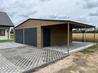 Garaż 7x6m z wiatą 3x6