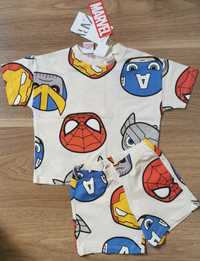 Komplet Zara Marvel roz. 80 t-shirt i spodenki