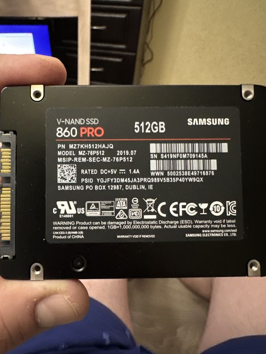 Samsung 860 pro SSD 512 GB ССД накопичувач 512 ГБ