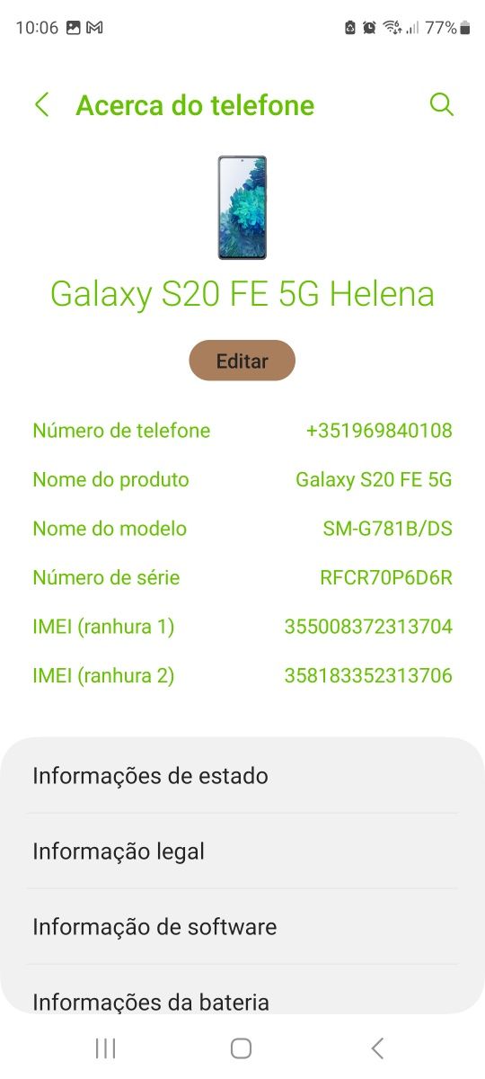 Samgung galaxy s20 fe 5g