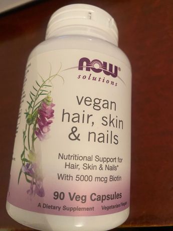 Вітаміни NOW Hair, Skin & Nails, Vegan