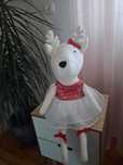 Renifer biały maskotka home&you 50 cm.
