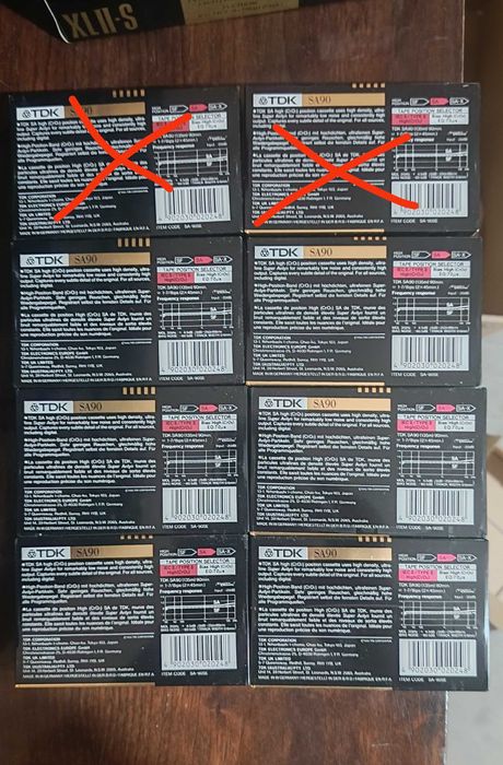 Kaseta magnetofonowa TDK SA 90 90-91 rok