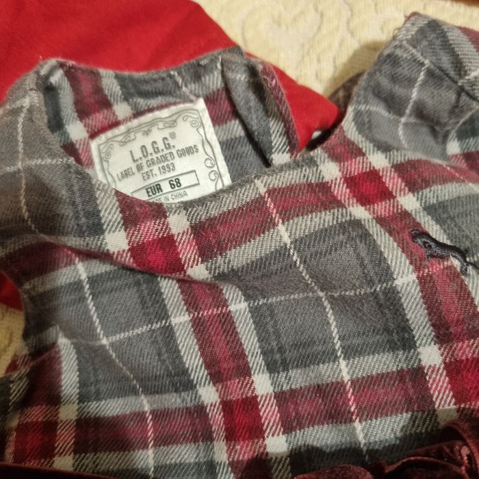 Zestaw świąteczny Czerwony zimowy kombinezon i sukienki H&M 68 cm