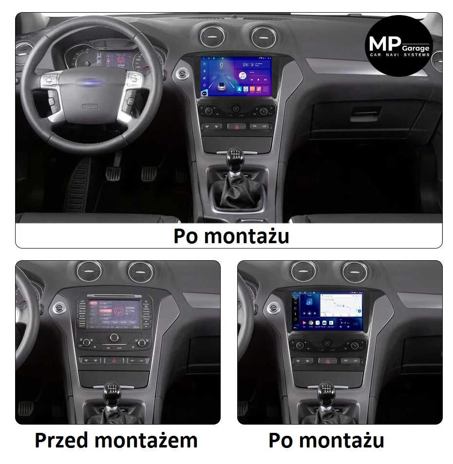 Radio Ford Mondeo MK4 Android11 Qled  CarPlay/AA 4G Klimatronik Montaż