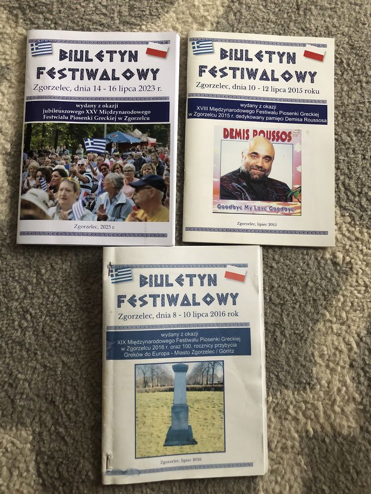 Biuletyny fest.z okazji XVIII Festiwalu piosenki greckiej w Zgorzelcu