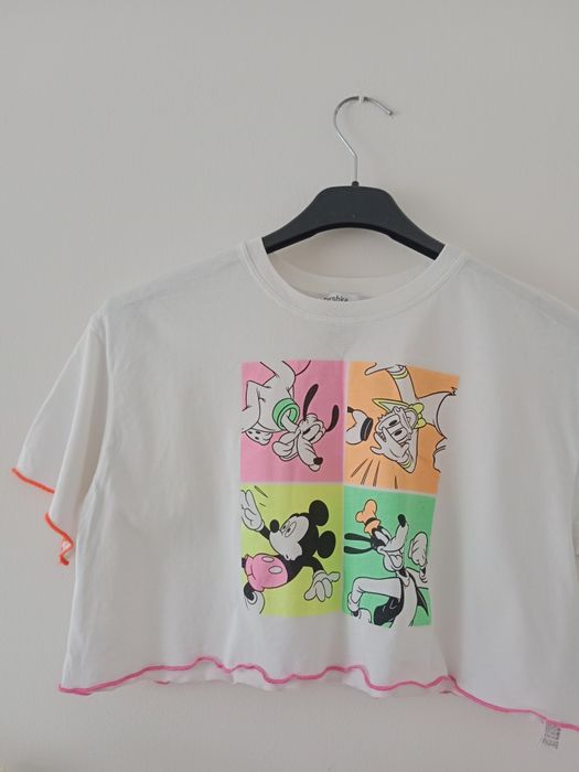 Bluzka damska z nadrukiem myszka Miki Bershka s