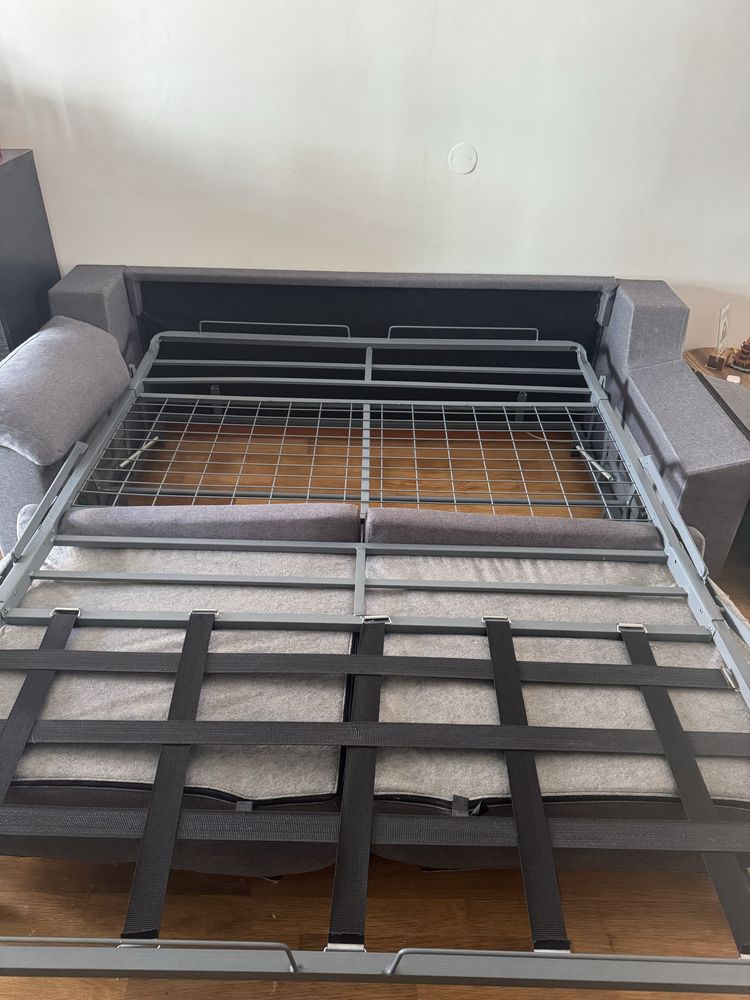 Sofá cama NELLY 3 lugares cinza claro