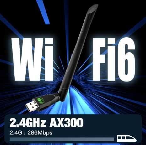Karta sieciowa WiFi -USB- prędkość transmisji 286 Mbps - do komputera